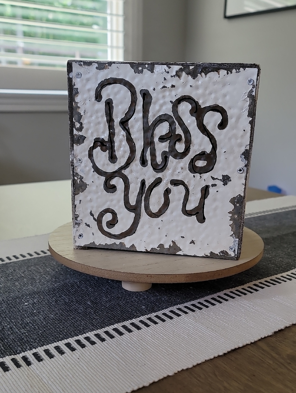 Creative Co-Op Distressed Wood/Tin Tissue Box Holder